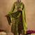 Floral Printed Empire Pure Cotton Anarkali Kurta With Trouser & Dupatta