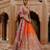 Orange Hot Pink Embroidered Raw Silk Lehenga Set
