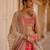Hot Pink And Rose Embroidered Raw Silk Lehenga Set