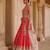 Hot Pink And Rose Embroidered Raw Silk Lehenga Set