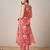 Floral Printed V-Neck Pure Cotton Straight Kurta With Trousers