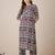 Ethnic Motifs Printed Mandarin Collar Straight Kurta With Trouser