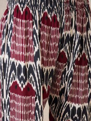 Ethnic Motifs Printed Mandarin Collar Straight Kurta With Trouser 4