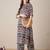 Ethnic Motifs Printed Mandarin Collar Straight Kurta With Trouser