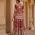 Deep Red And Gold Embroidered Silk Chanderi Kurti Lehenga Set