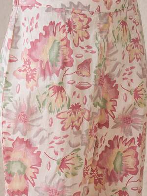 Floral Printed Boat Neck Pure Cotton Straight Kurta With Trouser 3