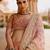 Hot Pink And Rose Embroidered Raw Silk Lehenga Set