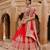 Deep Red Embroidered Raw Silk Lehenga Set