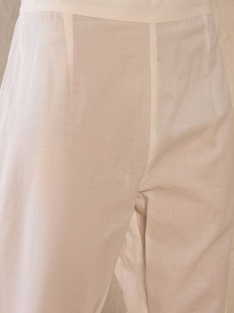 Women Floral Embroidered Regular Thread Work Pure Cotton Kurta with Trousers & With Dupatta