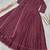 maroon color thread embroidery work with gpo lace border georgette gown set
