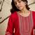 Floral Yoke Design Flared Sleeves Zari Straight Kurta With Trousers