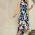 Floral Printed V-Neck Sleeveless Pure Cotton A-Line Kurta With Trousers
