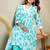 Floral Printed V-Neck Pure Cotton A-Line Kurta With Trousers