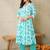 Floral Printed V-Neck Pure Cotton A-Line Kurta With Trousers