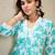 Floral Printed V-Neck Pure Cotton A-Line Kurta With Trousers