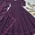 purple color thread embroidery work with gpo lace border georgette gown set