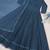 teal color thread embroidery work with gpo lace border georgette gown set