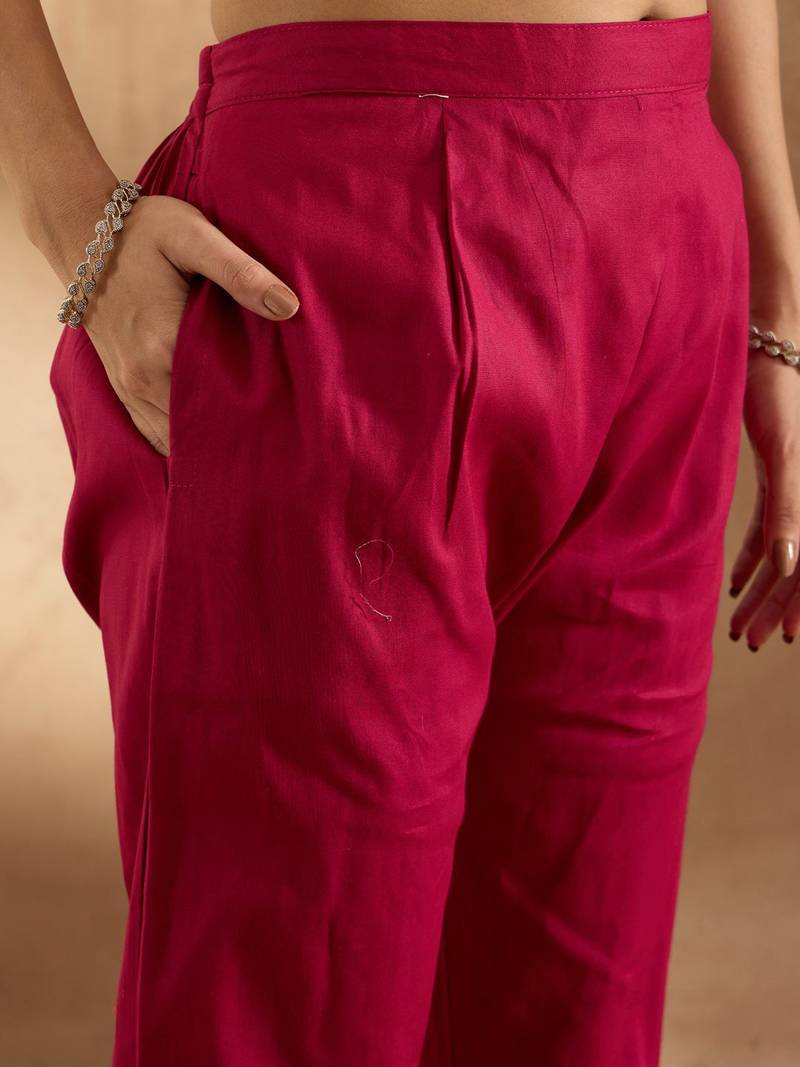 Women Floral Printed Regular Pure Cotton Kurta with Trousers & With Dupatta