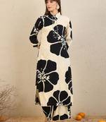 Floral Printed Straight Kurta With Palazzos