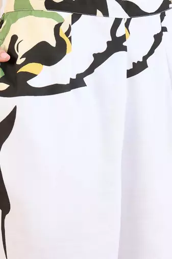 Floral Printed V Neck Straight Kurta With Trousers