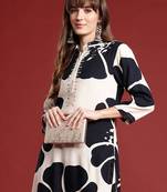 Floral Printed Sequinned Kurta with Palazzos