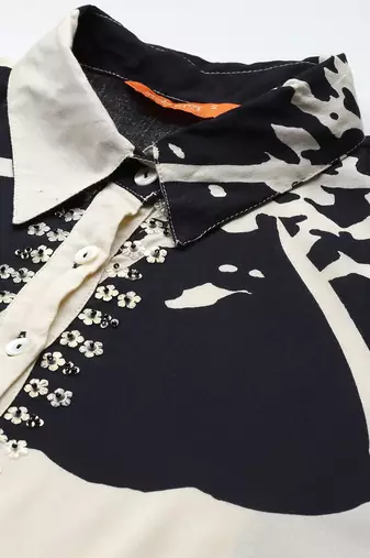 Floral Printed Sequinned Kurta with Palazzos