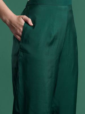 Ethnic Motifs Embroidered Zari Kurta With Trousers & Dupatta 3