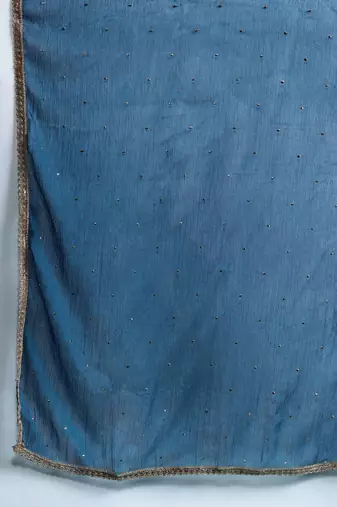 Ethnic Motifs Embroidered Zari Kurta With Trousers & Dupatta