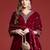 Zari & Sequin Embroidered Velvet Kurta with Trousers & Scalloped Dupatta