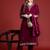 Zari & Sequin Embroidered Velvet Kurta with Trousers & Scalloped Dupatta