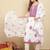 Floral Embroidered Thread Work Organza Straight Kurta With Trousers & Dupatta