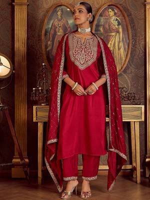 Women Paisley Embroidered Regular Kurta with Trousers & With Dupatta 2
