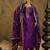 Floral Embroidered Sequinned Straight Kurta with Trousers & Dupatta