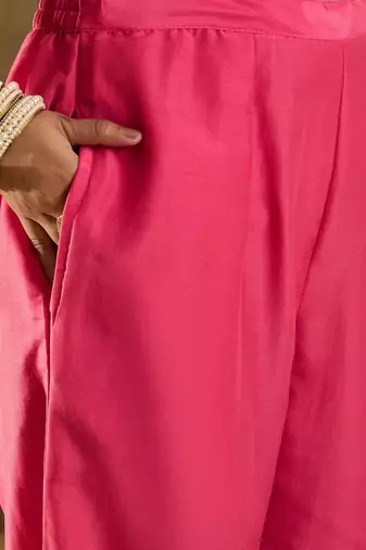 Ethnic Motifs Embroidered Thread Work Kurta with Trousers & Dupatta