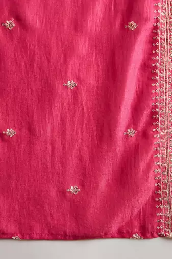 Ethnic Motifs Embroidered Thread Work Kurta with Trousers & Dupatta