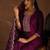 Ethnic Motifs Embroidered Sequinned Straight Kurta With Trousers & Dupatta