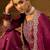 Floral Embroidered Straight Sequinned Liva Kurta with Trousers & Dupatta