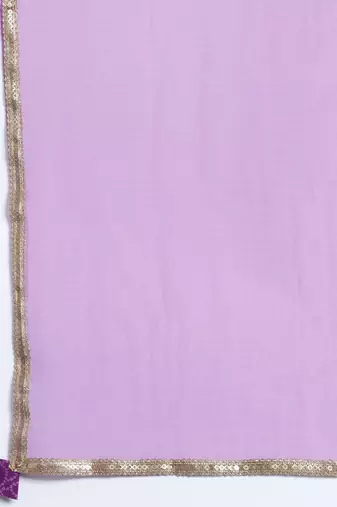 Bandhani Printed Sequinned Pure Cotton Kurta With Trousers & Dupatta