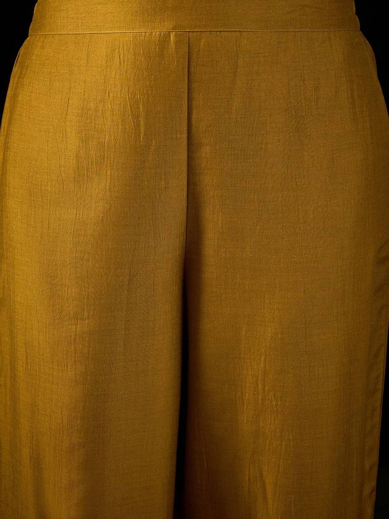 Ethnic Motifs Embroidered Regular Gotta Patti Kurta with Trousers & Dupatta