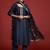 Floral Embroidered Sequinned Kurta With Trousers & Dupatta