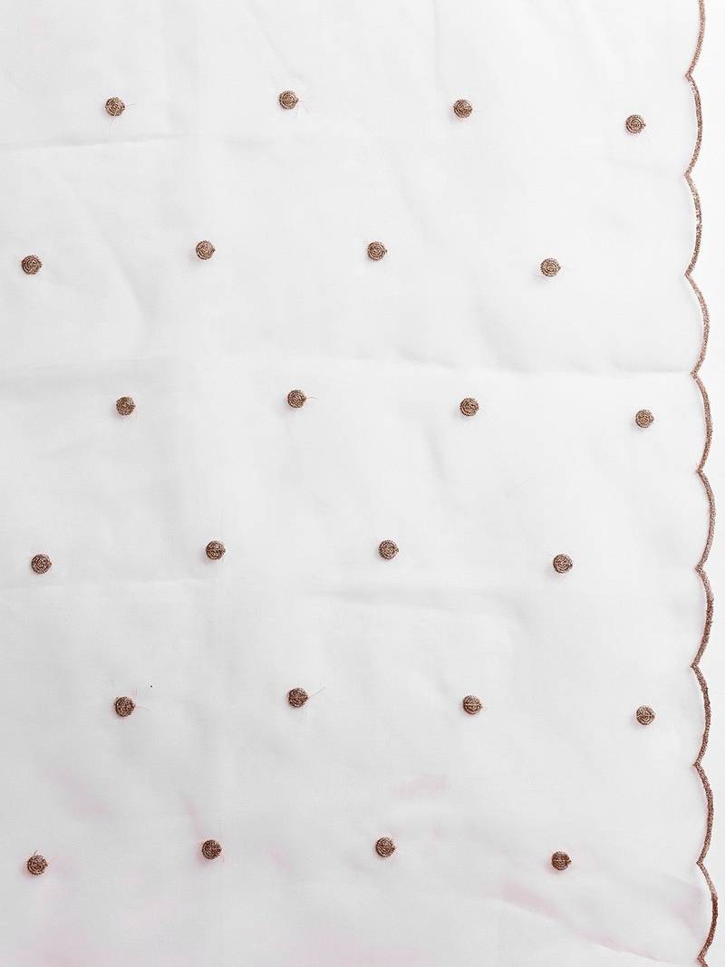 Ethnic Motifs Embroidered Panelled Liva Kurta With Trousers & Dupatta