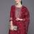 Floral Embroidered Round Neck Three-Quarter Sleeves Thread Work Kurta Set