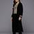 Floral Embroidered V-Neck Three-Quarter Sleeves Straight Velvet Kurta Set