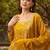 Ethnic Motifs Embroidered Round Neck Straight Kurta with Trousers & Dupatta