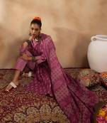 Ethnic Motifs Printed Pure Cotton Straight Kurta with Trousers & Dupatta