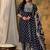 Ethnic Motifs Printed Thread Work Kurta With Trousers & Dupatta