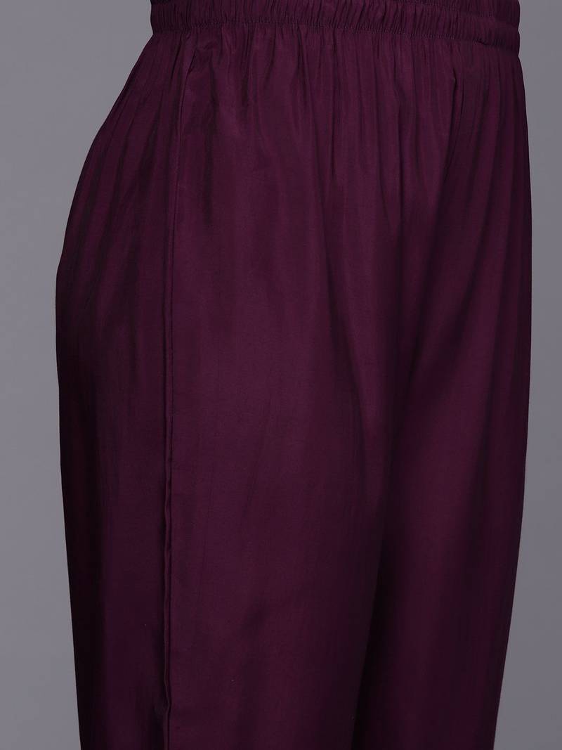 Women Floral Embroidered Regular Beads and Stones Kurta with Trousers & Dupatta
