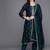 Floral Embroidered Regular Sequinned Kurta with Trousers & Dupatta