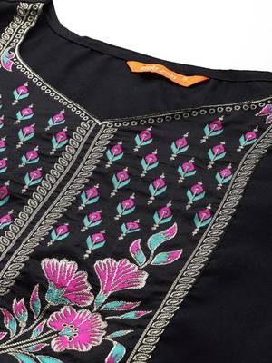 Women Yoke Design Regular Pure Cotton Kurta with Palazzos & With Dupatta 3