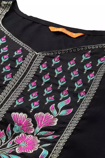 Women Yoke Design Regular Pure Cotton Kurta with Palazzos & With Dupatta